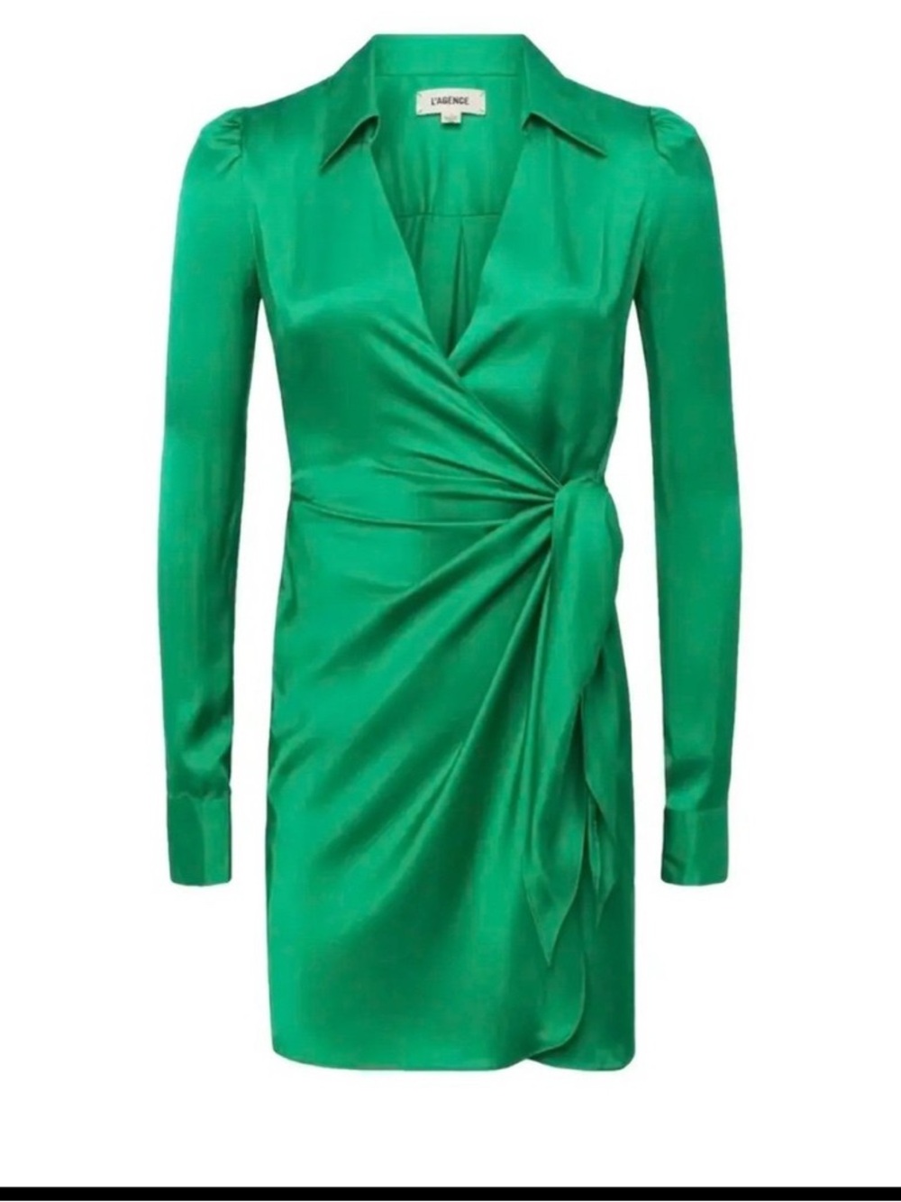 L'Agence Amani Wrap Mini Dress